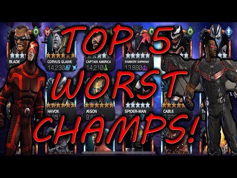 TOP 5 WORST CHARACTERS IN MCOC (Marvel Contest of Champions)
