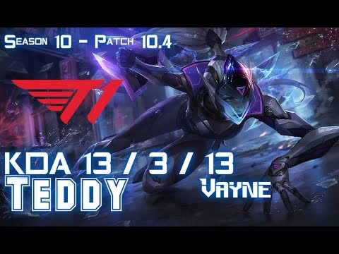 T1 Teddy VAYNE vs KLED Mid - Patch 10.4 KR Ranked