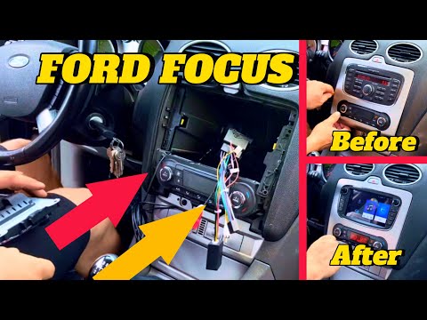 Ford Focus MK2 original radio removal / installation navi radio 2 din
