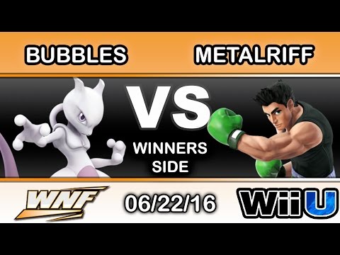 WNF 2.7 - Bubbles (Mewtwo, Sheik) Vs. Metalriff (Little Mac) Winners Side - Smash Wii U