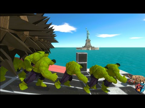 Narrow Escape: Dinosaurs and Animals vs Spike Gauntlet and Mr. Angry! - ARBS