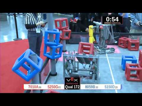 2015 VRC Engr Q172 - 7010A 5250G vs 8059B 5150D - 27 to 63 - VEX Worlds 2015 - Engineering Division