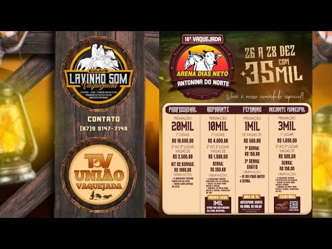 16ª VAQUEJADA ARENA DIAS NETO ANTONINA DO NORTE-CE