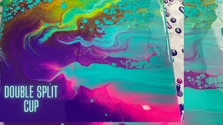 Double Split Cup Kiss Pour 💋~Great Results! Beginner Pour Painting