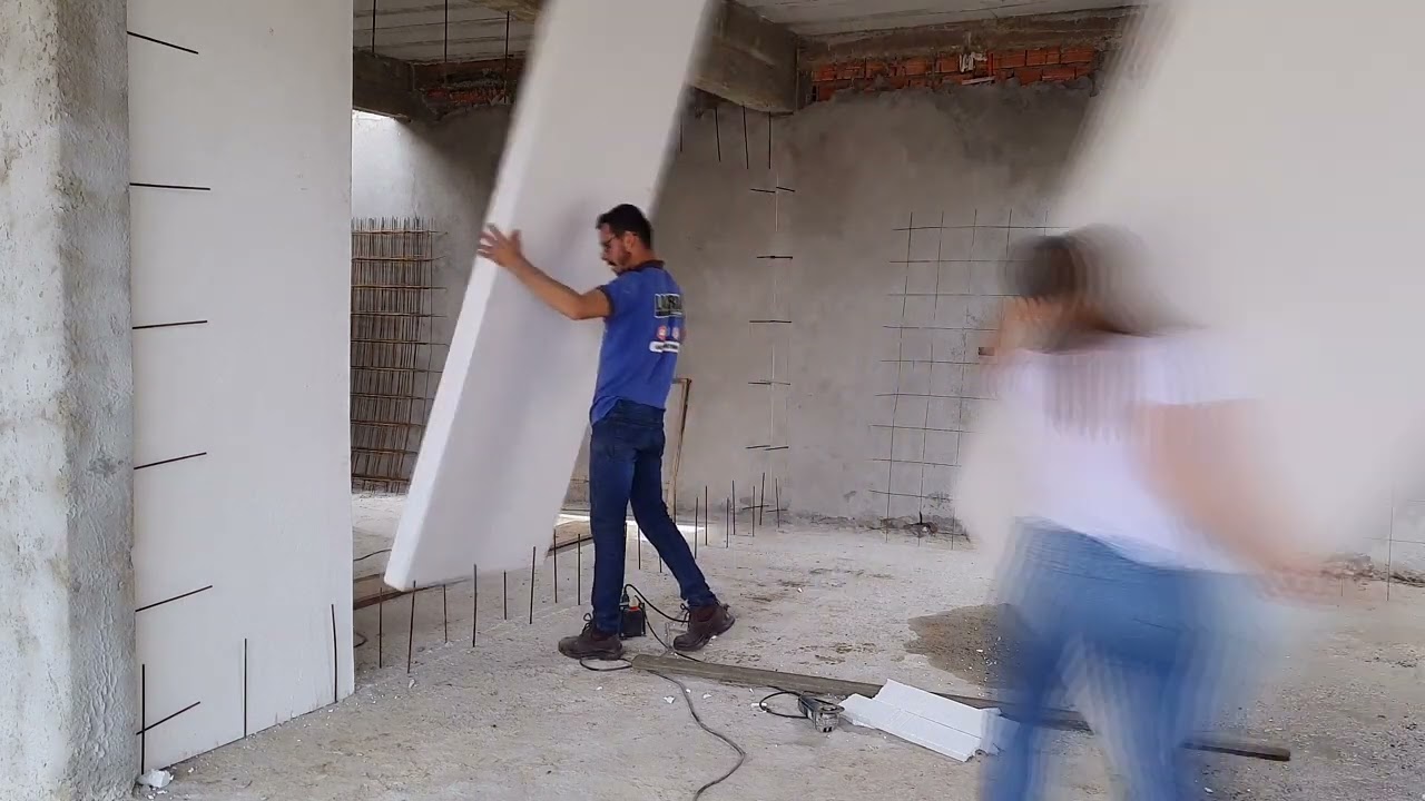 PAREDE DE ISOPOR, PASSO A PASSO.