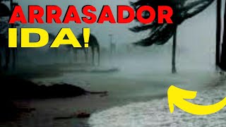 DESTRUIDOR Furacão IDA Em Luisiana [Estados Unidos] Ventos De 240 Km/h.
