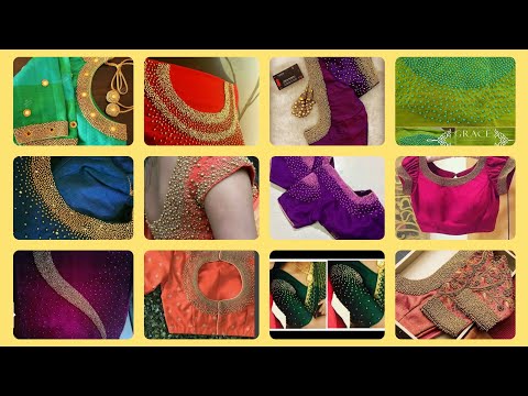 Bead Work Blouse Designs | Heavy Work Blouse Designs | Most Beautiful & Elegant Beads Work Designs
