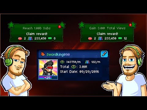 Pewdiepie's Tuber Simulator - Reaching 1 Billion Subscribers and 3 Trillion Views!
