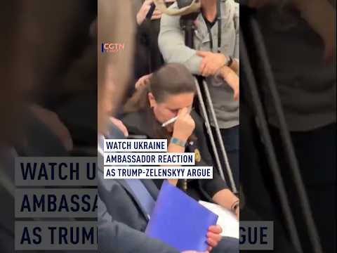 Watch Ukraine ambassador reaction as Trump-Zelenskyy trade blows