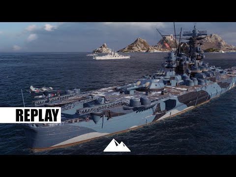 SHIKISHIMA, powerful damage per minute with 510mm! - World of Warships | [Replay] [German] [60fps]