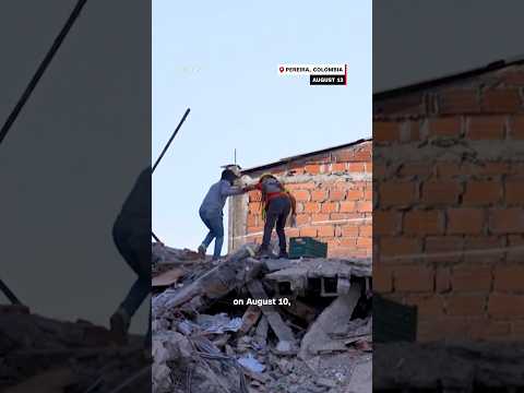 Volunteer aids rescue efforts after Colombia quake
