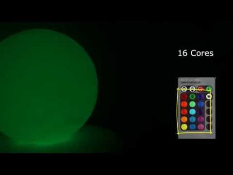 Esferas decorativas de led - Bolas de led para piscina, pendurar ou usar no jardim.