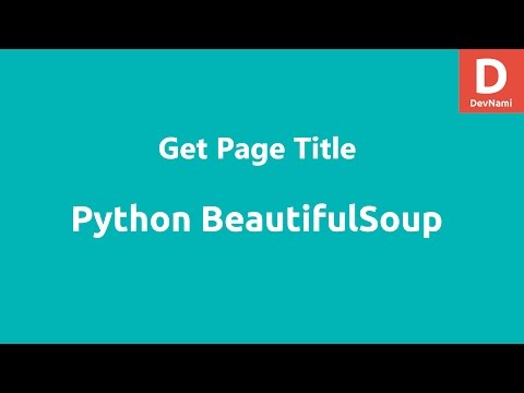 Python BeautifulSoup Get Page Title