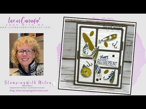 Stamping With Melva - Stampin' Up! Gone Fishing Retirement Card