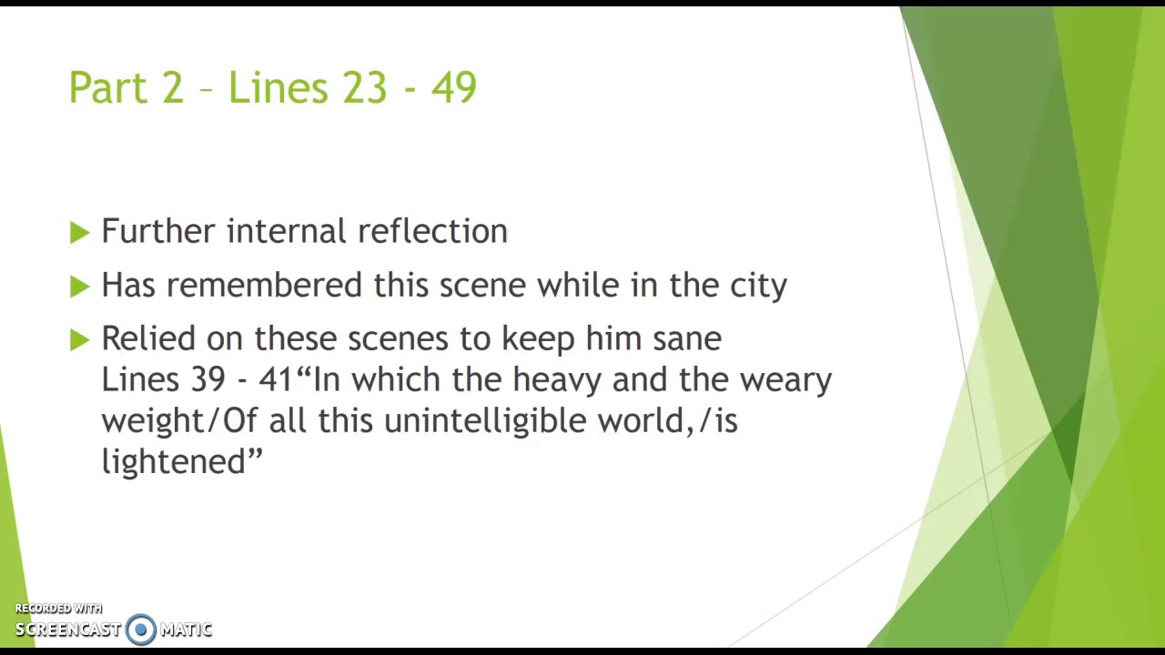 Summary and Analysis of Tintern Abbey