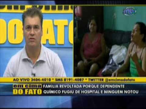 EF 14 09 12   MÃE DE PACIENTE QUE FUGIU DO HOSPITAL FALA SOBRE O RAPAZ