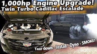 Armageddon Twin Turbo Cadillac Escalade - 1,000hp Engine Upgrade DYNO &amp; SMOKE!