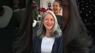 Ich bin so gespannt auf euch Kommentare 🥰❤️#greyhair #hair #hairstyle #blonde