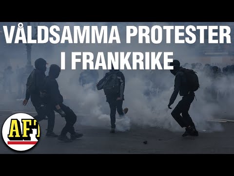 Hundratusentals demonstrerar i Frankrike