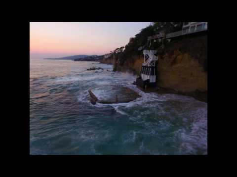 Stop motion water flows, Pirate Tower  -Victoria Beach (Phantom 3)