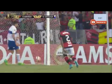 Gol de Miguel Trauco - Flamengo 3 x 1 Universidad Catolica - Copa Libertadores