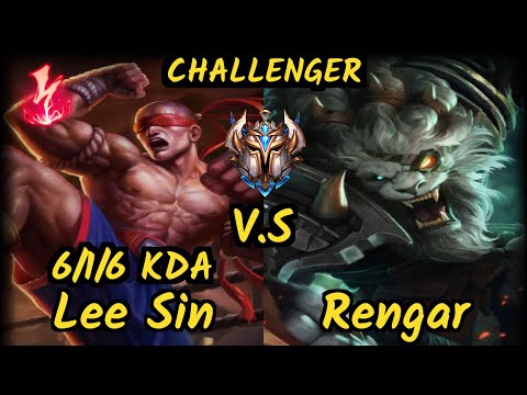 BJK Gilius (LEE SIN) vs RENGAR - 6/1/6 KDA JUNGLE CHALLENGER GAMEPLAY - EUW