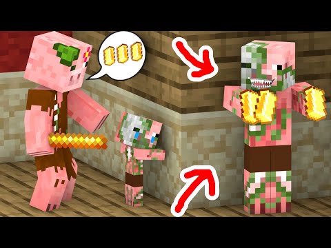 Zombie Pigman Family Life - Minecraft Animation