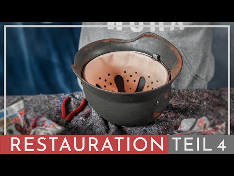 Wehrmacht steel helmet restoration PART 4 ​​| Installing the inner lining [TUTORIAL]