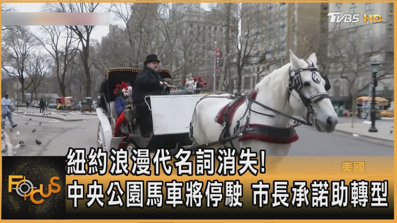 FOCUS全球新聞／紐約浪漫代名詞消失！中央公園馬車將停駛　市長承諾助轉型
