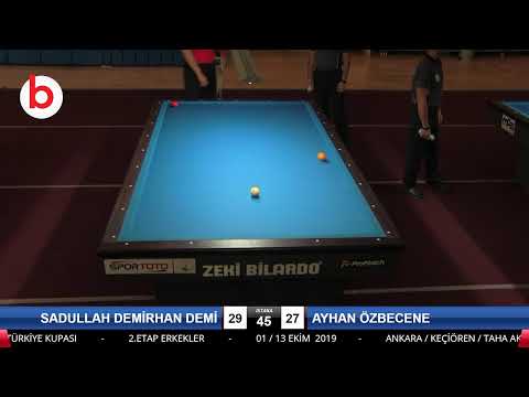 SADULLAH DEMİRHAN DEMİR & AYHAN ÖZBECENE Bilardo Maçı - 2019 TÜRKİYE KUPASI 2.ETAP ERKEKLER-2.ÖN ELEME