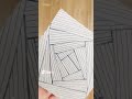3d effect line drawing #handdrawn #shorts