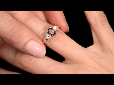 FET23 RV - Pink Tourmaline 0.80CT and Diamond Ring in 18K Gold