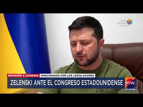 Presidente de Ucrania ovacionado por el Congreso de EE.UU. | RTVC Noticias