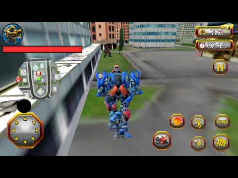 Grand robot transform bike flight adventure