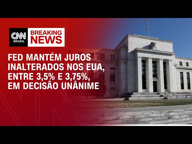 Fed mantém juros inalterados nos EUA, entre 3,5% e 3,75% | MONEY NEWS