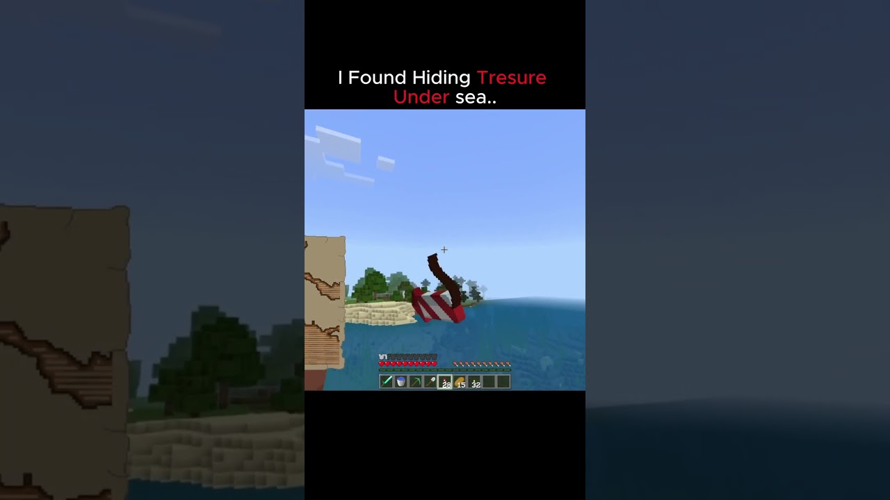 I Found hiding treasure at sea side.. #usa #minecraft