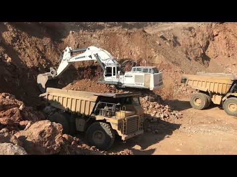 Liebherr 984 Excavator Loading Caterpillar Dumpers - Sotiriadis/Labrianidis Mining Works
