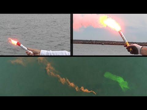 Flares, Smoke & Dyes : How to Use and Comparison: Boat Safety