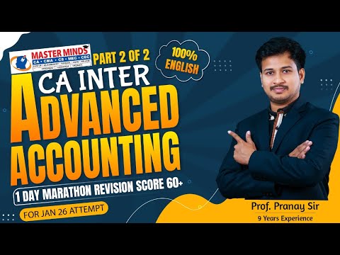 CA Inter Advanced Accounting Marathon | for Jan 26 attempt | Part 2 of 2