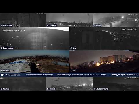 Live views from Ukraine 01/07/2023 B - Kramatorsk, Kharkiv, Kyiv, Zaporizhzhia and other cities