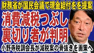 食料品消費税ゼロを財務省が完全に潰しにかかる！小野寺税調会長の裏切りに国民は大激怒。高市首相は減税死守に向けて徹底抗戦へ