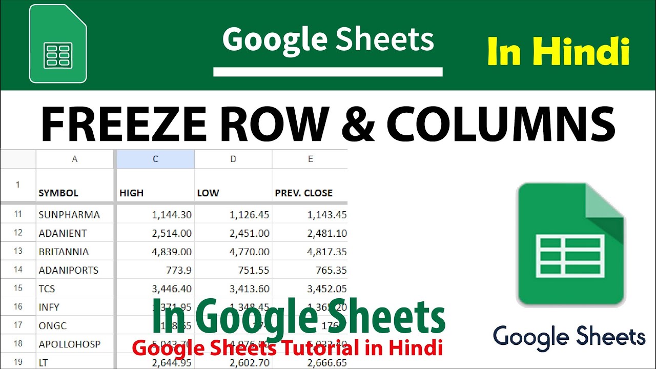 Freezing Rows and Columns - A Google Sheets Guide / How to Use Freeze in Google Sheets
