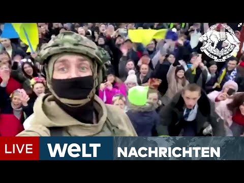 PUTINS KRIEG: Riesiger Jubel - Ukrainische Armee und Polizei rückt in Cherson ein | WELT Newsstream