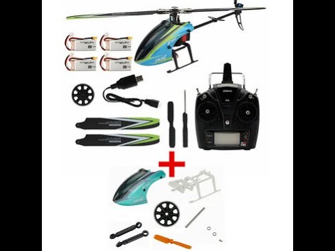 Eachine E160 6CH Dual Brushless 3D6G System Flybarless RC Helicopter RTF 4 Batteries Version