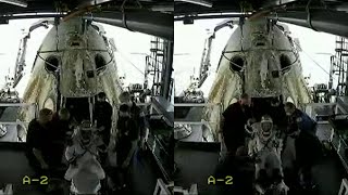 SpaceX Demo-2: Crew Dragon Hatch Opening