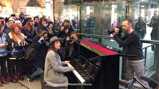 Sara Bareilles plays &#39;Love Song&#39; at St. Pancras