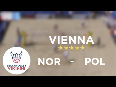 Mol.A/Sorum (NOR) vs. Fijalek/Bryl (POL) 2019 FIVB Vienna semi