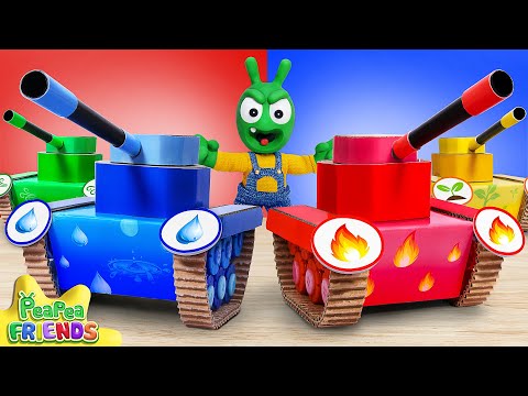 💦 Water and Fire Tank War – Fun Battle for Kids! - Cartoons for Kids
