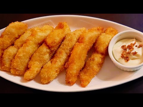 CRISPY FISH FILLET RECIPE | HOW TO COOK FISH FILLET WITH GARLIC MAYO DIP