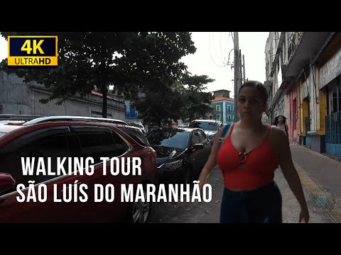 【4K 60fps】Walking tour of the historic center of São Luís do Maranhão